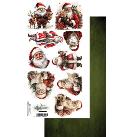 ALCHEMY OF ART ALCHEMY OF ART WONDERFUL CHRISTMAS TIME SANTA 6x12 EXTRAS CARDSTOCK