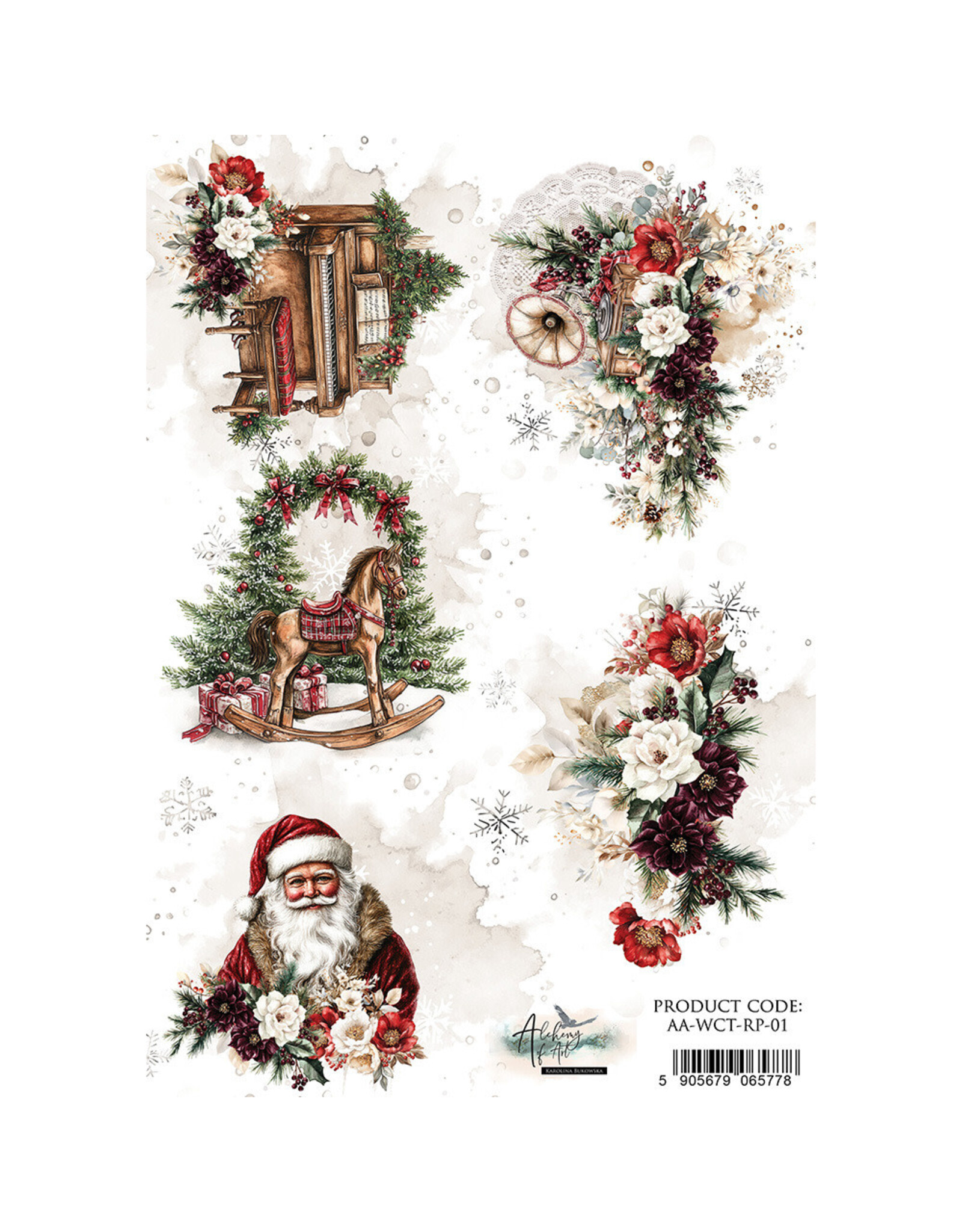 ALCHEMY OF ART ALCHEMY OF ART WONDERFUL CHRISTMAS TIME 01 A4 RICE PAPER