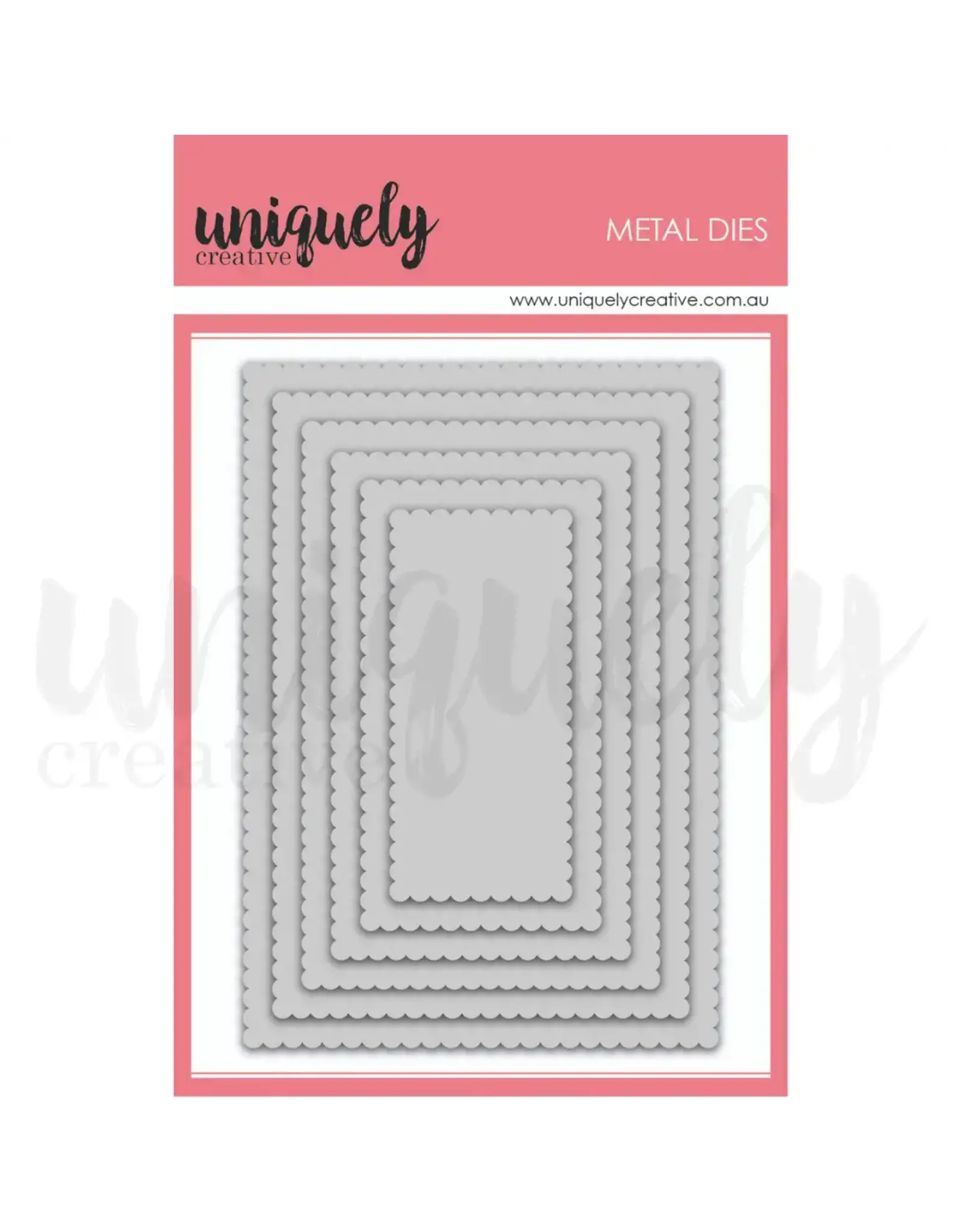 UNIQUELY CREATIVE UNIQUELY CREATIVE SCALLOPED NESTING RECTANGLE DIE SET