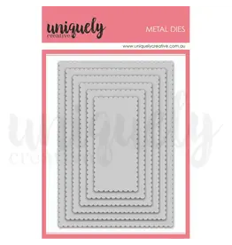 UNIQUELY CREATIVE UNIQUELY CREATIVE SCALLOPED NESTING RECTANGLE DIE SET