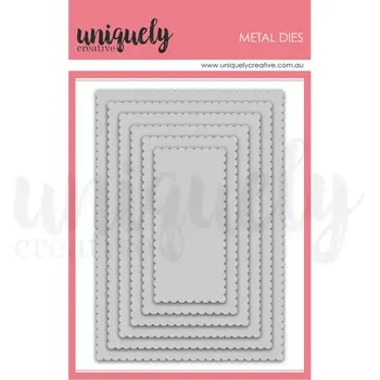 UNIQUELY CREATIVE UNIQUELY CREATIVE SCALLOPED NESTING RECTANGLE DIE SET