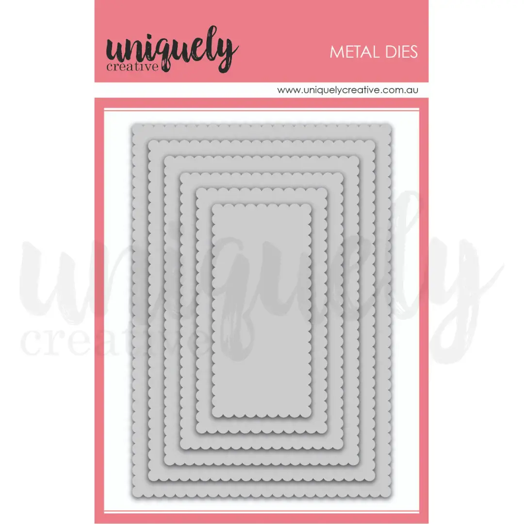 UNIQUELY CREATIVE UNIQUELY CREATIVE SCALLOPED NESTING RECTANGLE DIE SET