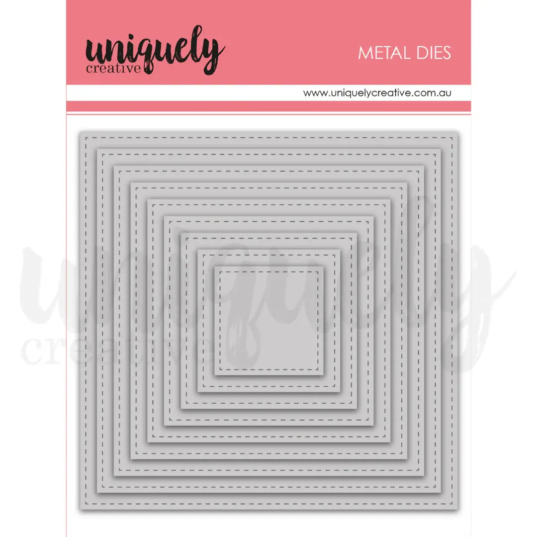 UNIQUELY CREATIVE UNIQUELY CREATIVE STITCHED NESTING SQUARE DIE SET