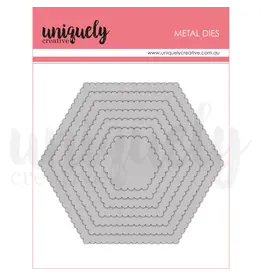 UNIQUELY CREATIVE UNIQUELY CREATIVE SCALLOPED NESTING HEXAGON DIE SET