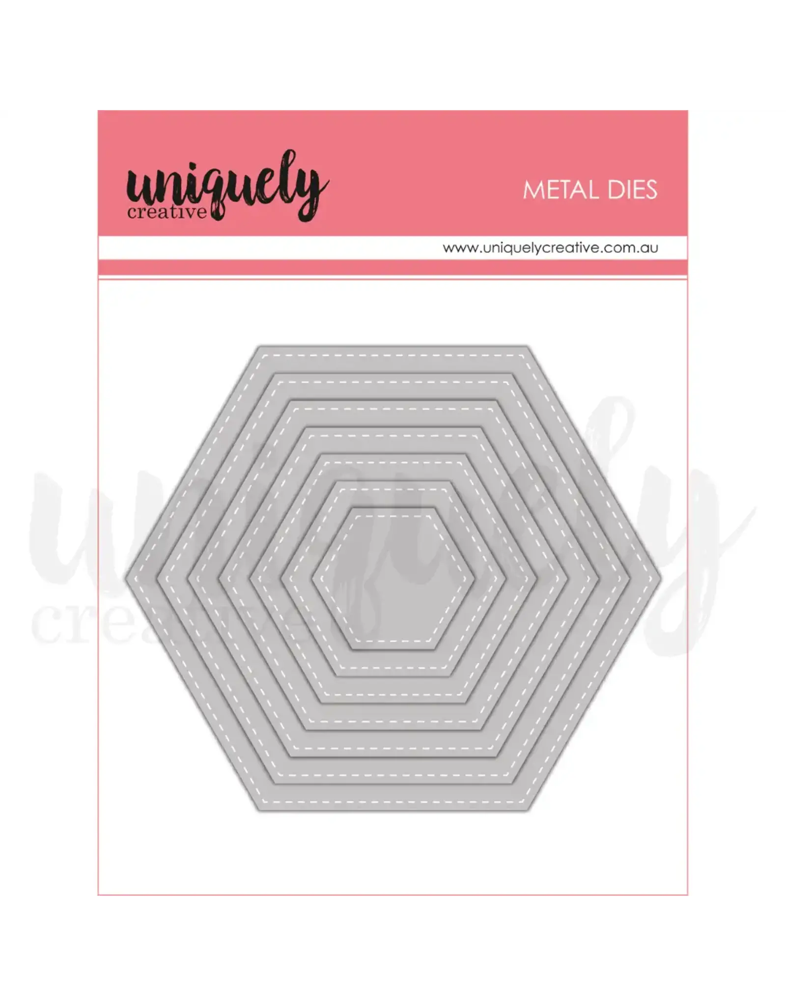 UNIQUELY CREATIVE UNIQUELY CREATIVE STITCHED NESTING HEXAGON DIE SET