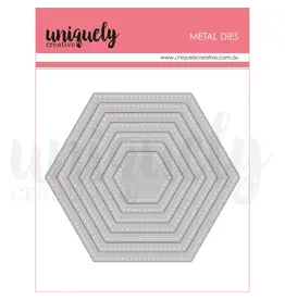 UNIQUELY CREATIVE UNIQUELY CREATIVE STITCHED NESTING HEXAGON DIE SET