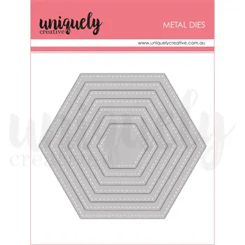 UNIQUELY CREATIVE UNIQUELY CREATIVE STITCHED NESTING HEXAGON DIE SET