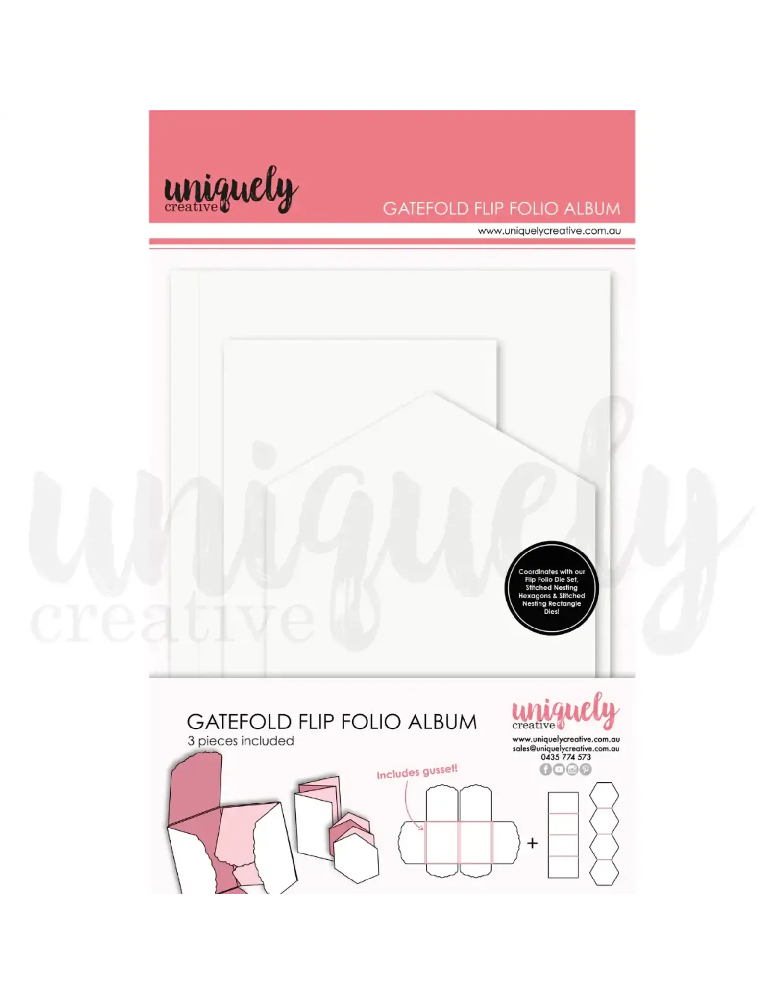 UNIQUELY CREATIVE UNIQUELY CREATIVE WHITE GATEFOLD 6X8 FLIP FOLIO ALBUM