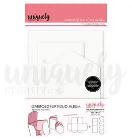 UNIQUELY CREATIVE UNIQUELY CREATIVE WHITE GATEFOLD 6X8 FLIP FOLIO ALBUM