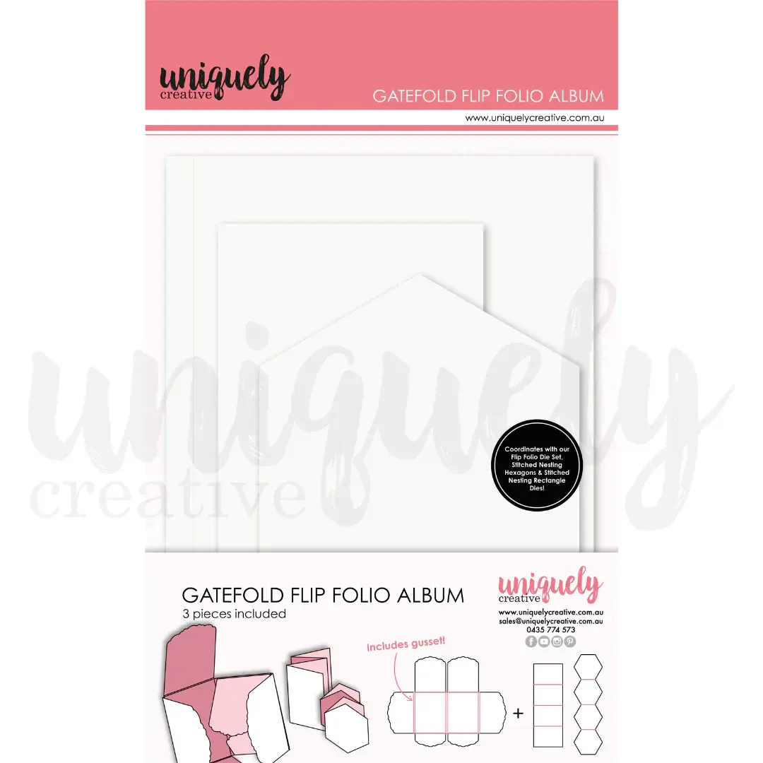 UNIQUELY CREATIVE UNIQUELY CREATIVE WHITE GATEFOLD 6X8 FLIP FOLIO ALBUM