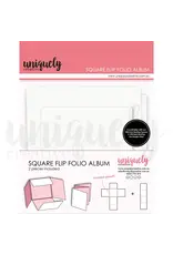 UNIQUELY CREATIVE UNIQUELY CREATIVE WHITE SQUARE 5.5x5.5 FLIP FOLIO ALBUM