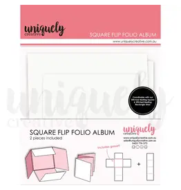 UNIQUELY CREATIVE UNIQUELY CREATIVE WHITE SQUARE 5.5x5.5 FLIP FOLIO ALBUM