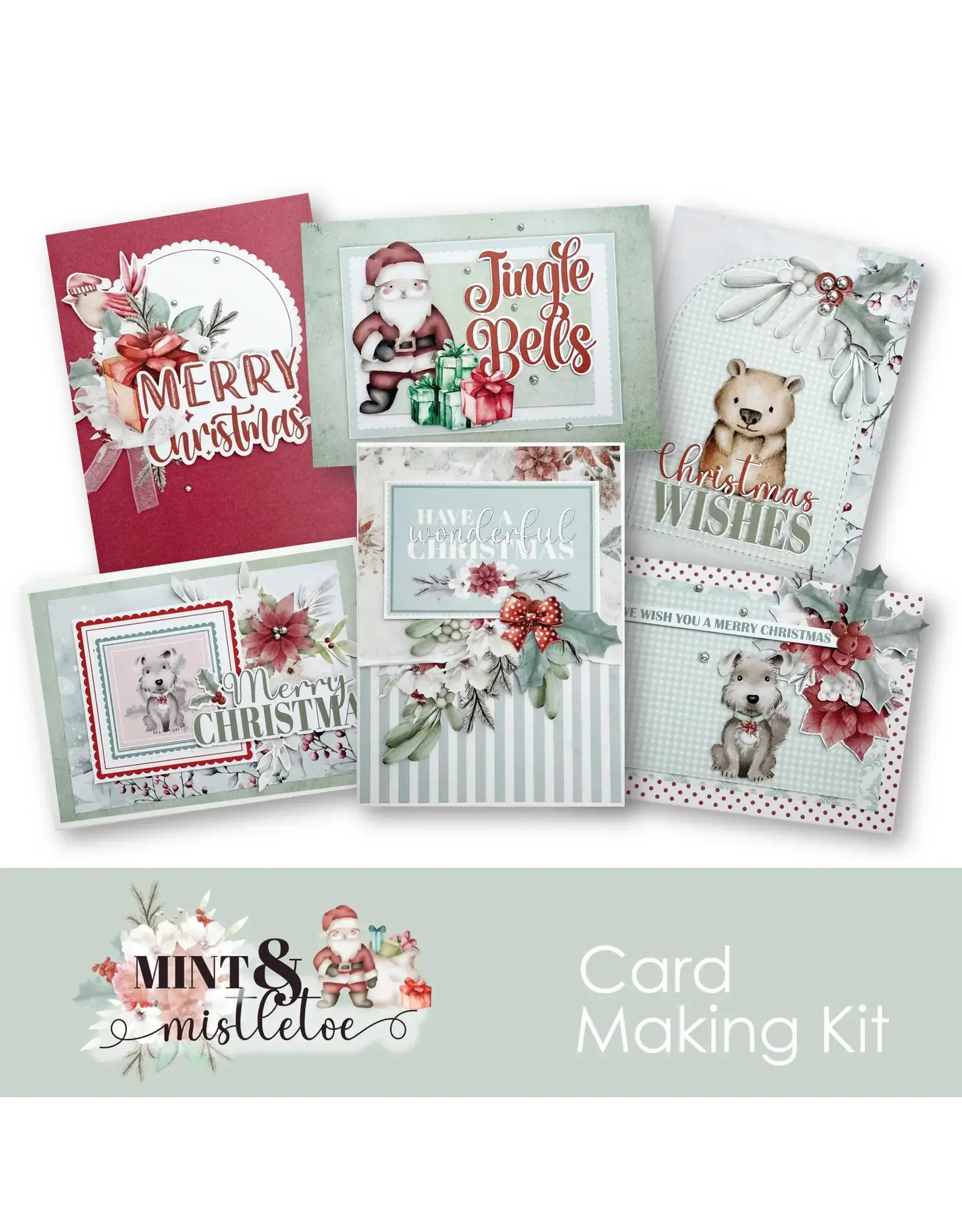 UNIQUELY CREATIVE UNIQUELY CREATIVE MINT & MISTLETOE CARD MAKING KIT