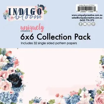 UNIQUELY CREATIVE UNIQUELY CREATIVE INDIGO BLOOM 6x6 COLLECTION PACK