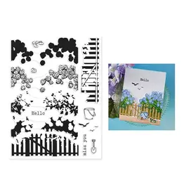 HERO ARTS HERO ARTS SEASIDE BLOOMS COLLECTION COASTAL BLOOMS HEROSCAPE CLEAR STAMP SET