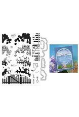HERO ARTS HERO ARTS SEASIDE BLOOMS COLLECTION COASTAL BLOOMS HEROSCAPE CLEAR STAMP AND DIE SET