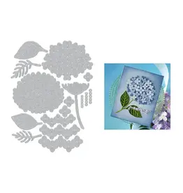 HERO ARTS HERO ARTS SEASIDE BLOOMS COLLECTION LAYERED HYDRANGEA ETCHED DIE SET