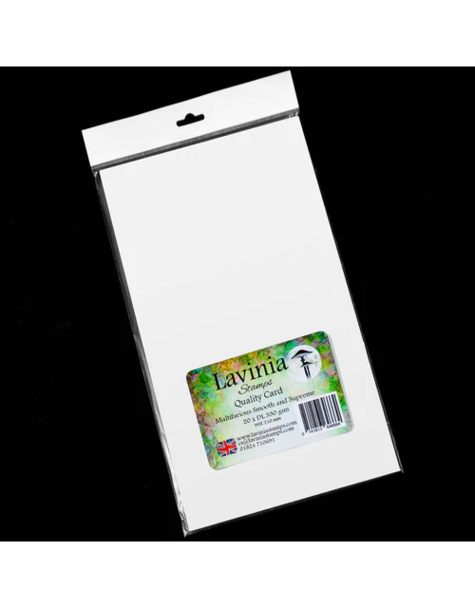 LAVINIA STAMPS LAVINIA QUALITY CARD MULTIFARIOUS SMOOTH AND SUPREME WHITE DL 20PC