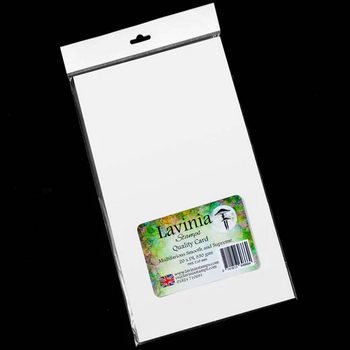 LAVINIA STAMPS LAVINIA QUALITY CARD MULTIFARIOUS SMOOTH AND SUPREME WHITE DL 20PC