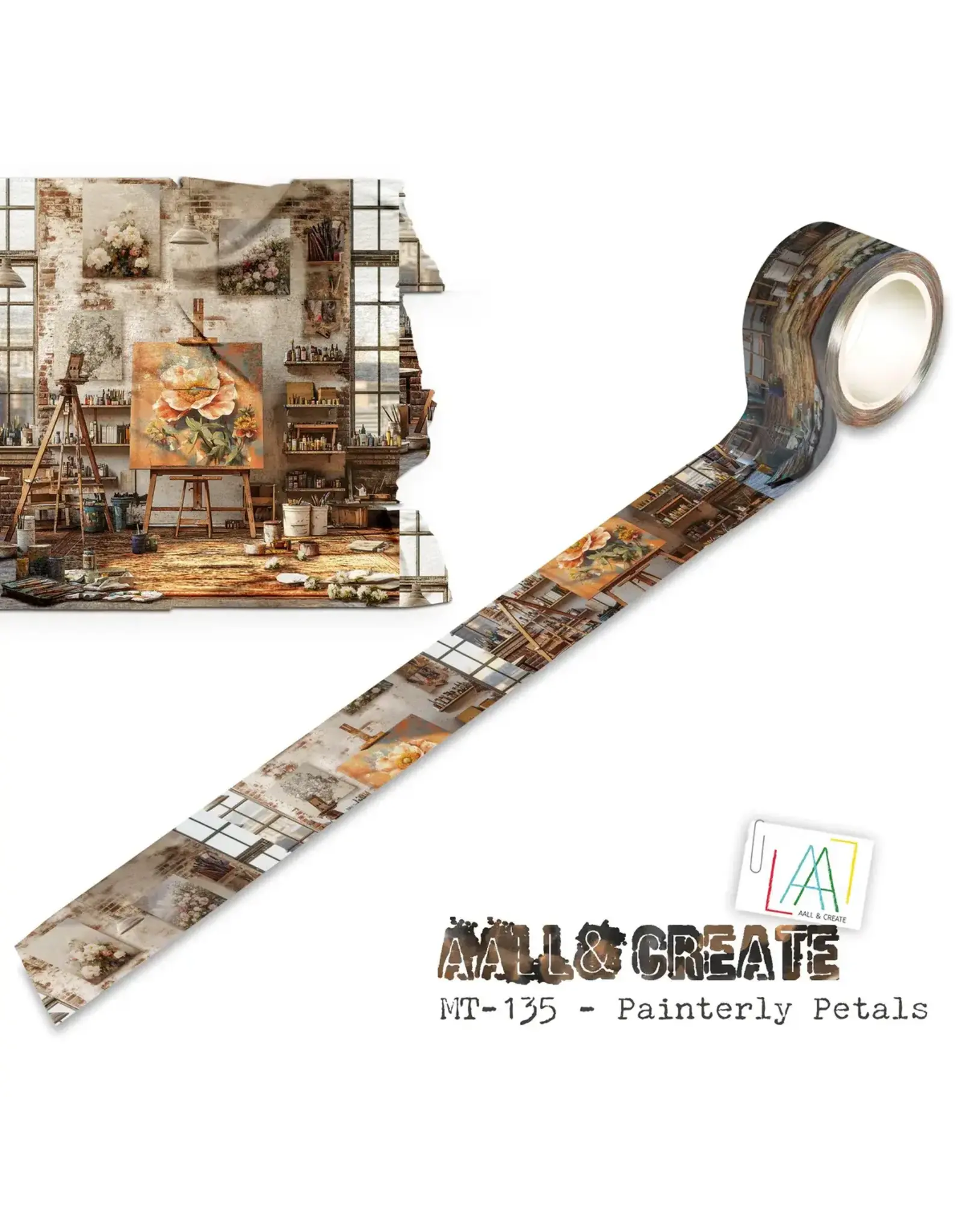 AALL & CREATE AALL & CREATE #135 PAINTERLY PETALS LAYER IT UP! WASHI TAPE