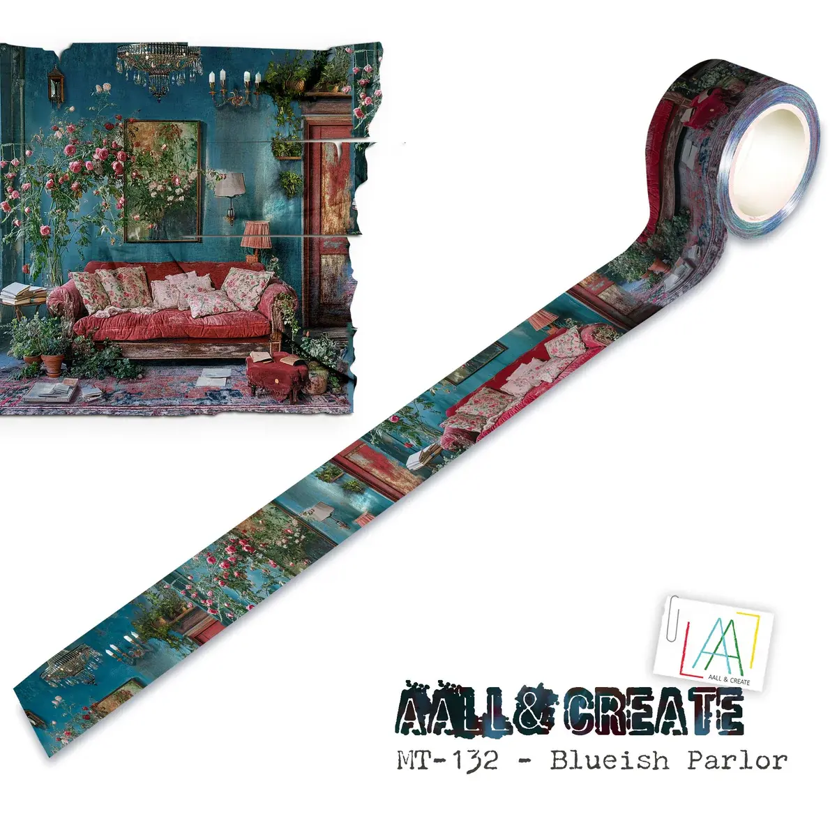 AALL & CREATE AALL & CREATE #132 BLUEISH PARLOR LAYER IT UP! WASHI TAPE