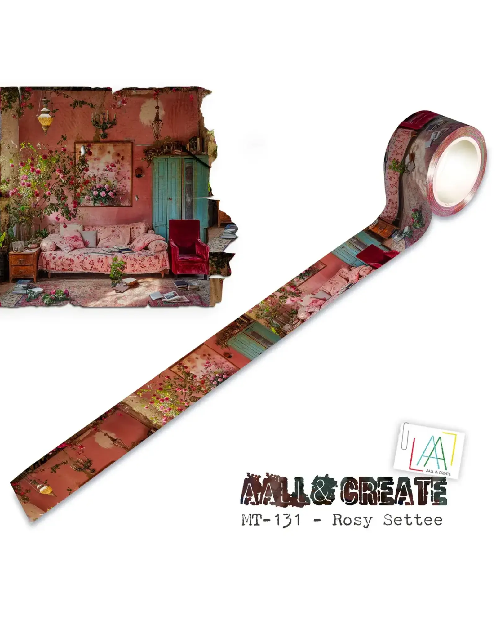 AALL & CREATE AALL & CREATE #131 ROSY SETTEE LAYER IT UP! WASHI TAPE
