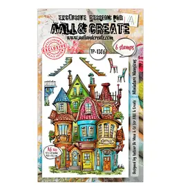 AALL & CREATE AALL & CREATE AUTOUR DE MWA #1306 MINIATURE MANSIONS A6 CLEAR STAMP SET