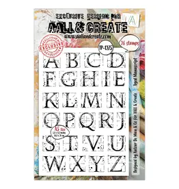 AALL & CREATE AALL & CREATE AUTOUR DE MWA #1275 AGED MANUSCRIPT A5 CLEAR STAMP SET