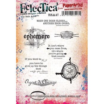 PAPER ARTSY PAPER ARTSY ECLECTICA SETH APTER ESA47 CLING STAMP SET