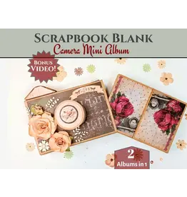 CRAFTREAT CRAFTREAT SCRAPBOOK BLANKS MATCHBOX CAMERA BLACK & KRAFT COLOR