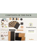 CRAFTREAT CRAFTREAT SCRAPBOOK BLANKS MATCHBOX CAMERA BLACK & KRAFT COLOR