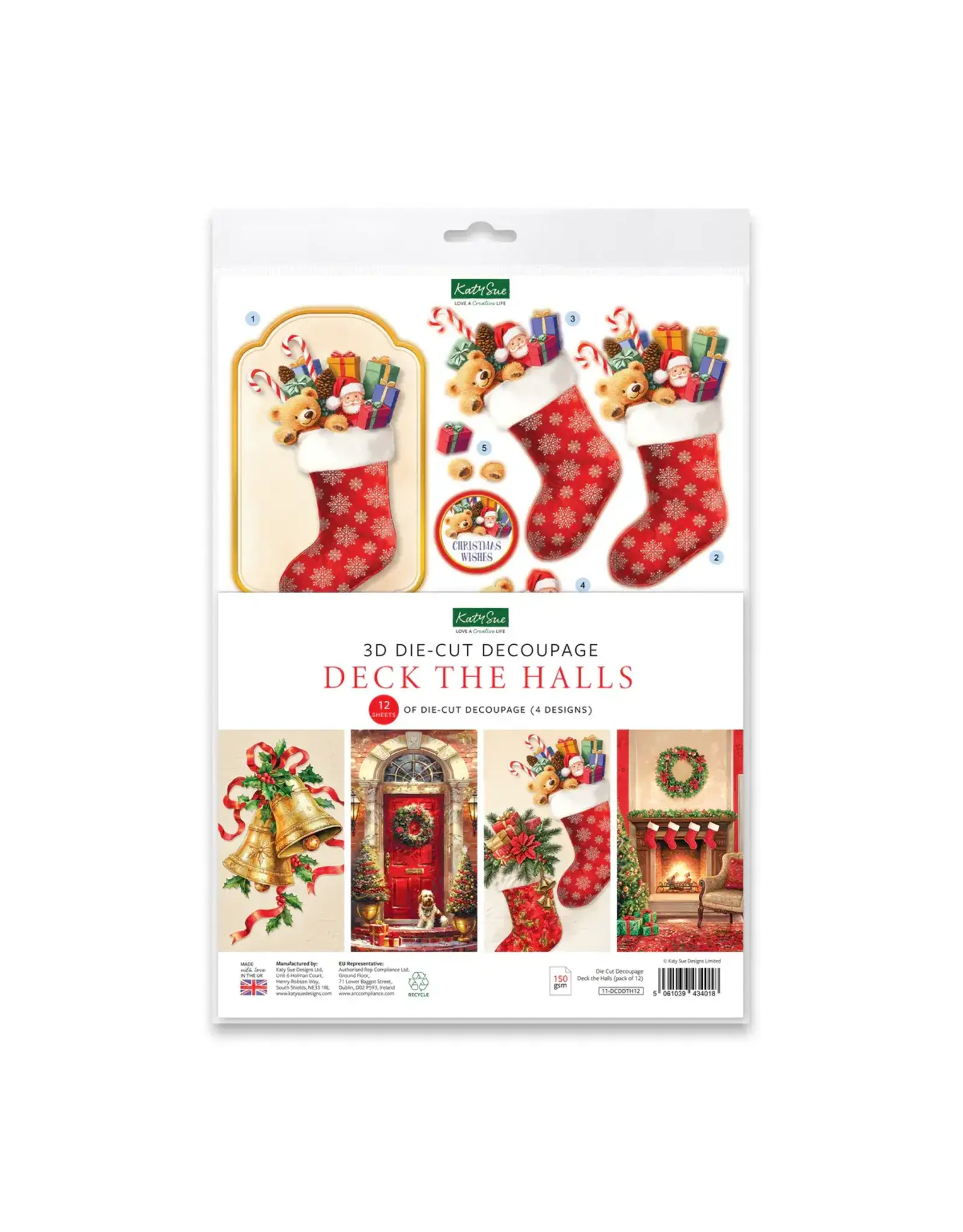 KATY SUE KATY SUE DECK THE HALLS DIE CUT DECOUPAGE COLLECTION