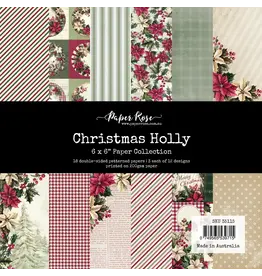 PAPER ROSE PAPER ROSE CHRISTMAS HOLLY 6x6 PAPER COLLECTION