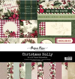 PAPER ROSE PAPER ROSE CHRISTMAS HOLLY 12x12 PAPER COLLECTION