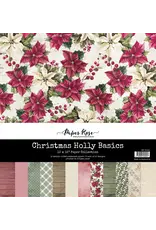 PAPER ROSE PAPER ROSE CHRISTMAS HOLLY 12x12 BASICS PAPER COLLECTION