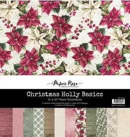 PAPER ROSE PAPER ROSE CHRISTMAS HOLLY 12x12 BASICS PAPER COLLECTION
