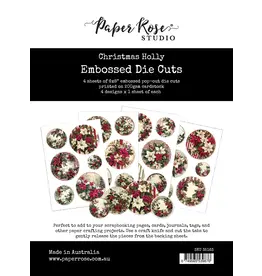 PAPER ROSE PAPER ROSE CHRISTMAS HOLLY EMBOSSED DIE CUTS