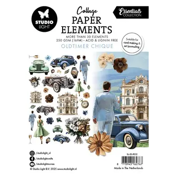 STUDIOLIGHT STUDIOLIGHT ESSENTIALS COLLECTION OLDTIMER CHIQUE PAPER ELEMENTS