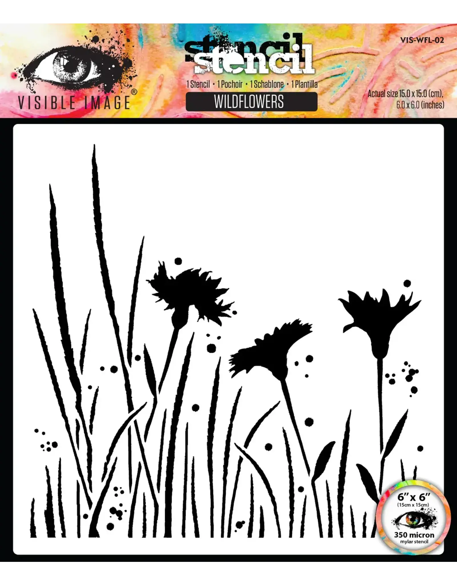 VISIBLE IMAGE VISIBLE IMAGE WILDFLOWERS 6x6 STENCIL