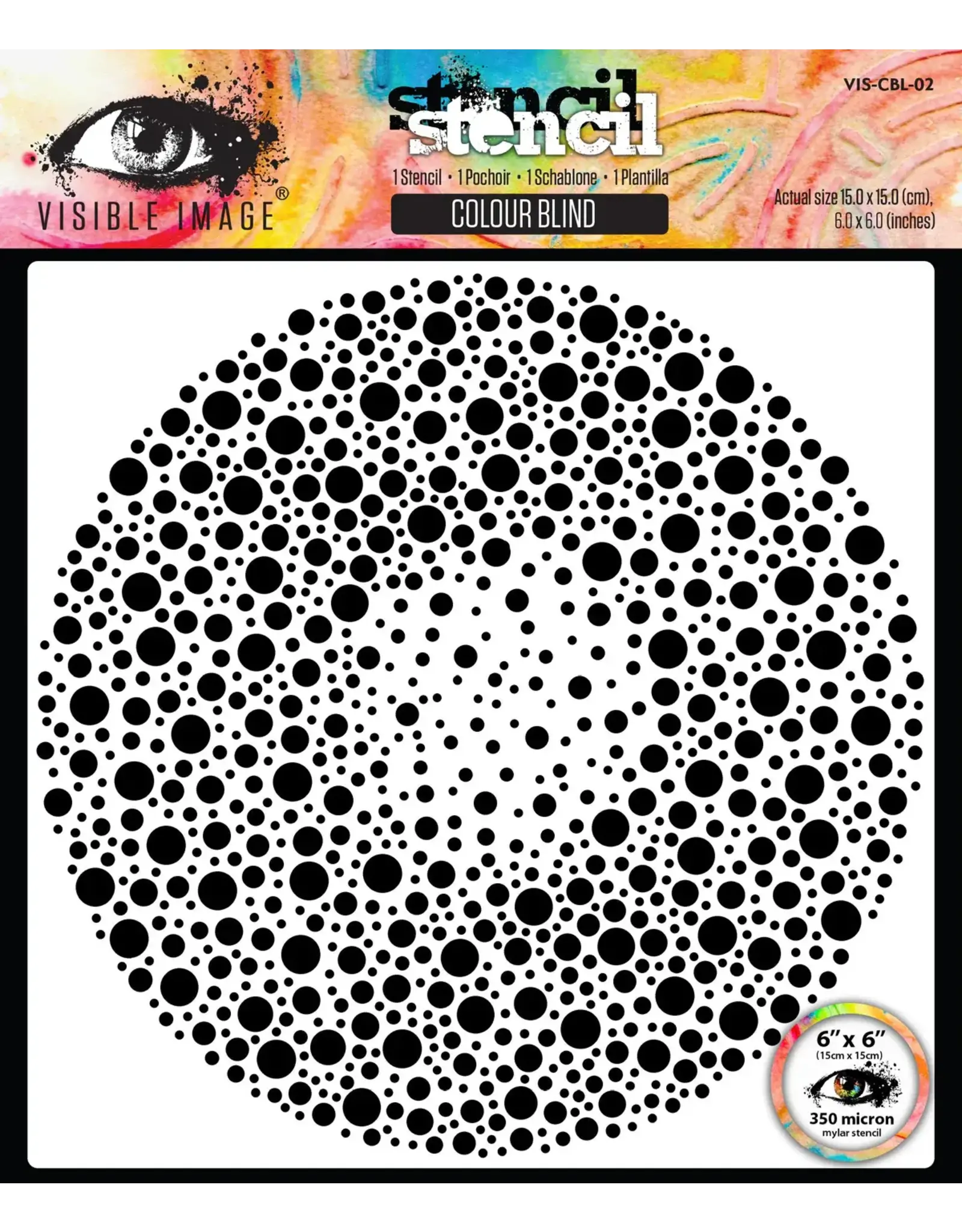 VISIBLE IMAGE VISIBLE IMAGE COLOUR BLIND 6x6 STENCIL