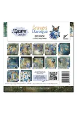 3QUARTER DESIGNS 3QUARTER DESIGNS GRUNGED BAROQUE 8x8 PAPER PACK 12 SHEETS