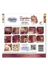 3QUARTER DESIGNS 3QUARTER DESIGNS SUGARPLUM WREATH 8x8 PAPER PACK 12 SHEETS