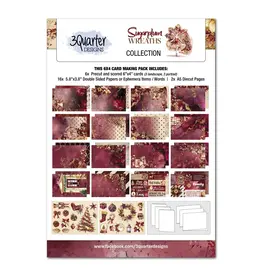 3QUARTER DESIGNS 3QUARTER DESIGNS SUGARPLUM WREATH 6x4 CARD PACK