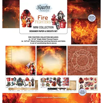 3QUARTER DESIGNS 3QUARTER DESIGNS FIRE FIGHTERS 12x12 MINI COLLECTION PACK