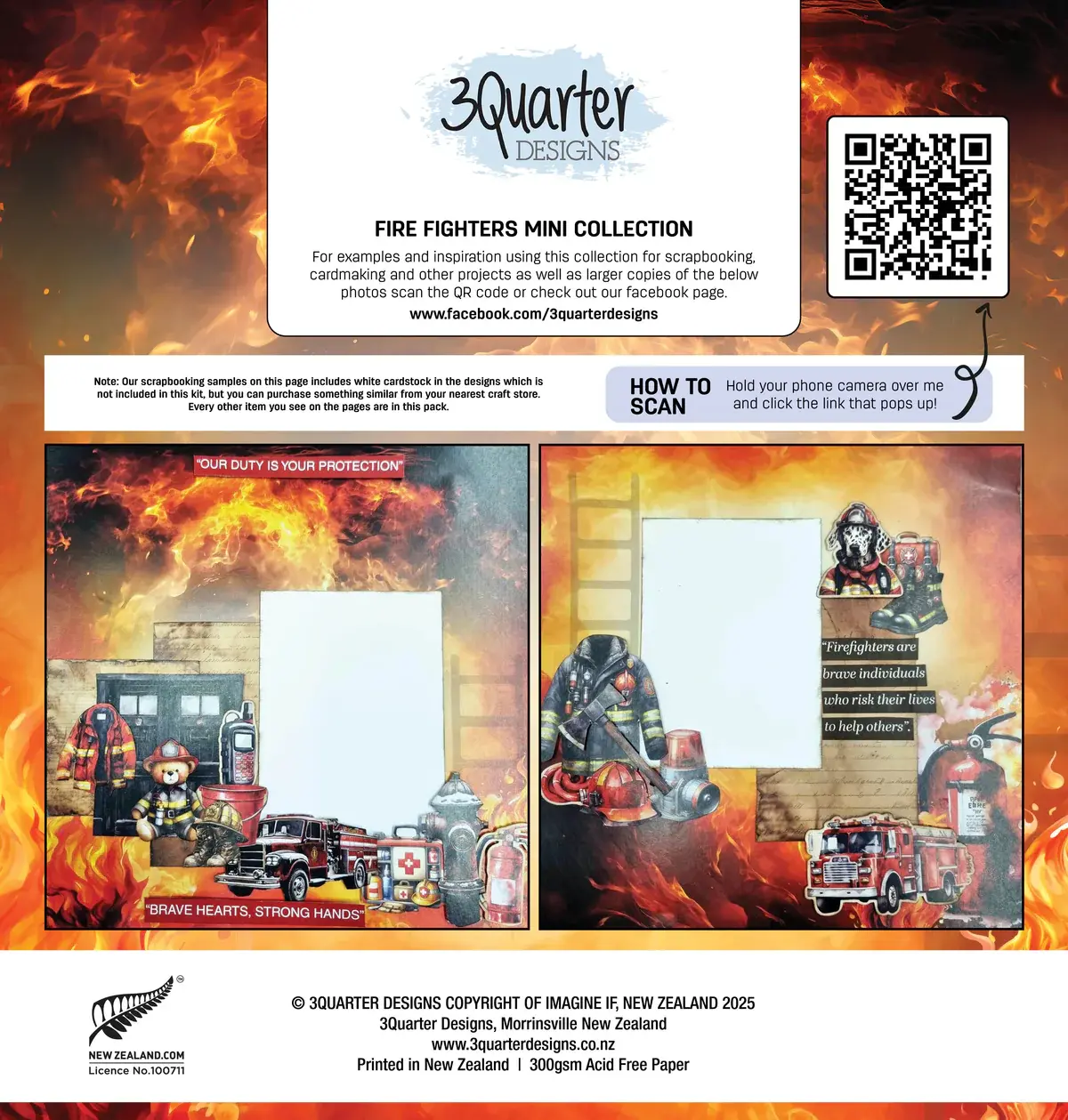 3QUARTER DESIGNS 3QUARTER DESIGNS FIRE FIGHTERS 12x12 MINI COLLECTION PACK