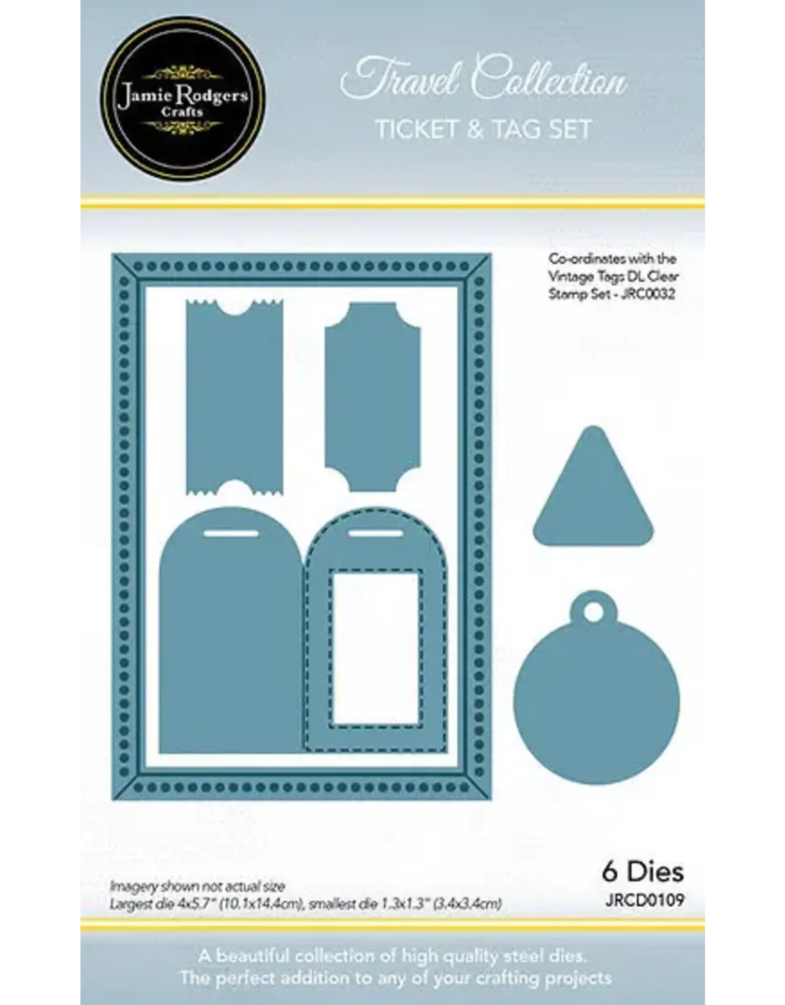JAMIE RODGERS CRAFTS JAMIE RODGERS CRAFTS TICKET AND TAG DIE SET