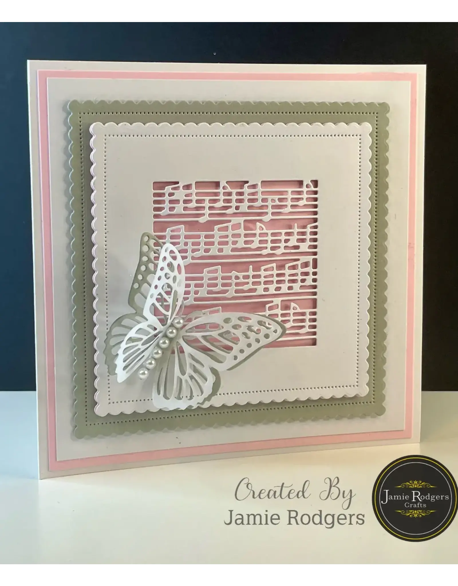 JAMIE RODGERS CRAFTS JAMIE RODGERS CRAFTS MUSIC NOTES SQUARE TILE DIE SET