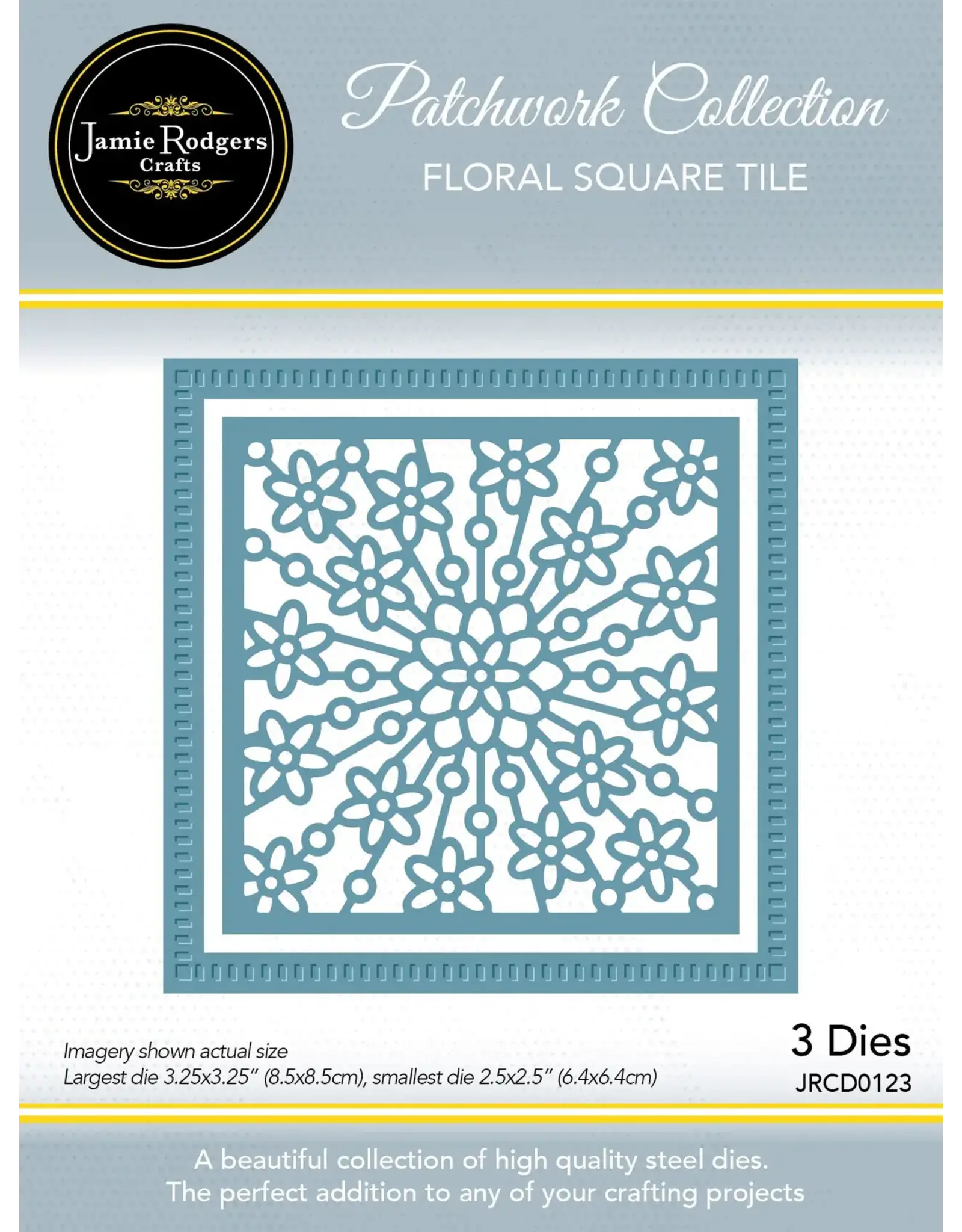 JAMIE RODGERS CRAFTS JAMIE RODGERS CRAFTS FLORAL SQUARE TILE DIE SET