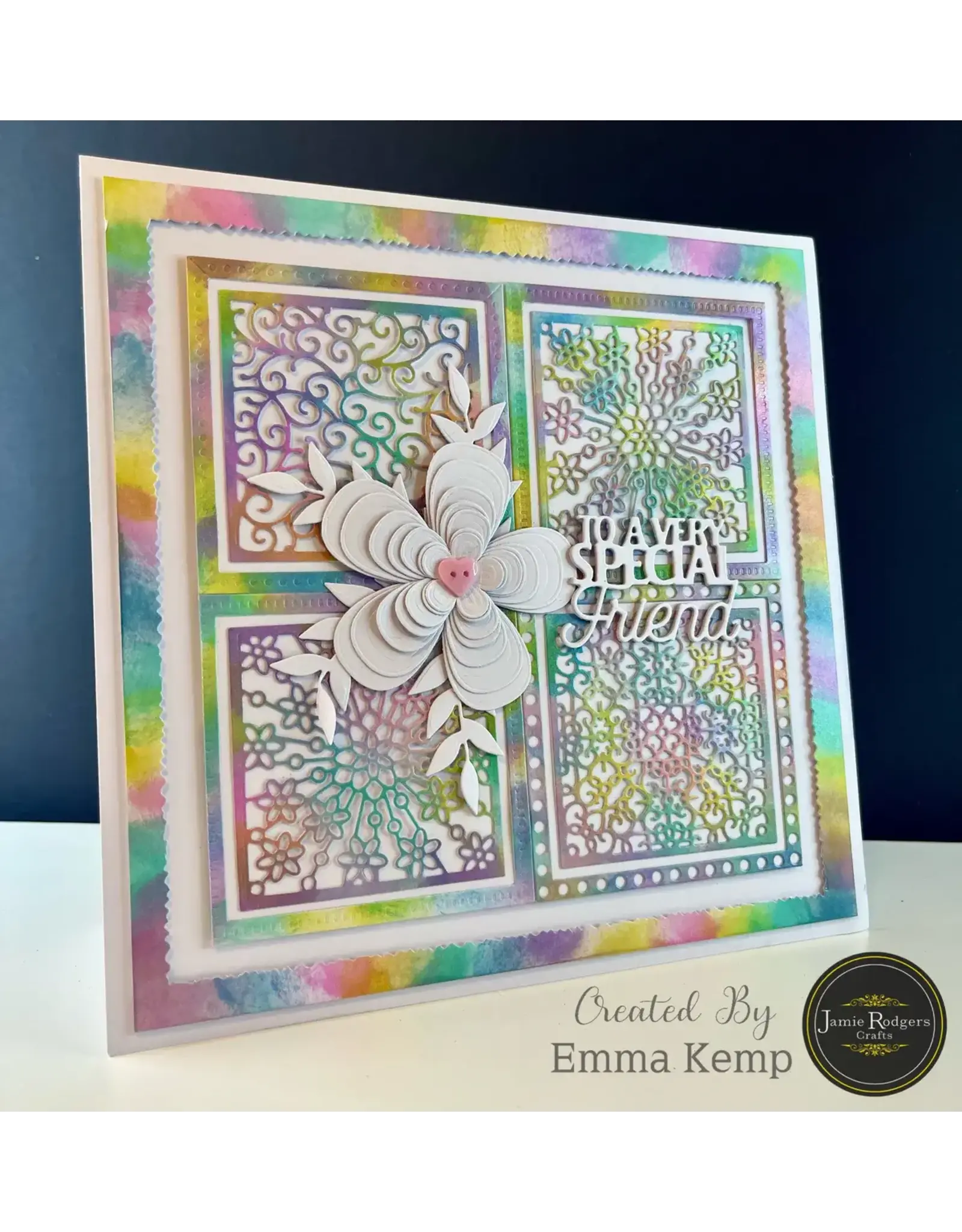JAMIE RODGERS CRAFTS JAMIE RODGERS CRAFTS FLORAL SQUARE TILE DIE SET