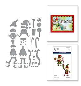 SPELLBINDERS SPELLBINDERS SIMON HURLEY NORTH POLE FRIENDS COLLECTION SANTA'S ELVES ETCHED DIE SET